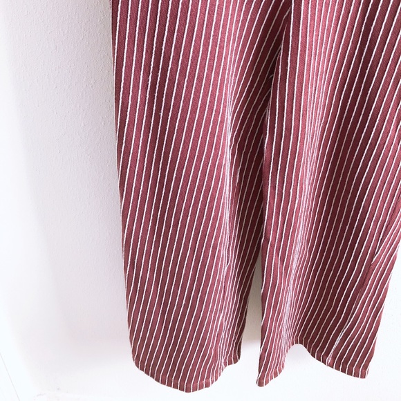 Anna Grace Burgundy Stripes Jumpsuit-COPY - Picture 6 of 8